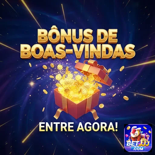 Imagem do bônus de boas-vindas da BetJJJ, atraente oferta para novos usuários.