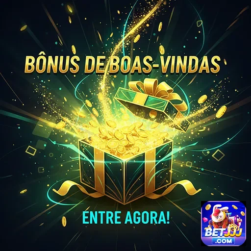 Imagem do bônus de boas-vindas da betjjj, atraente para novos usuários.