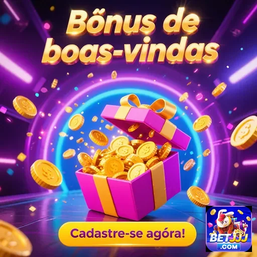 Promoção de bônus de boas-vindas da BetJJJ para novos usuários.